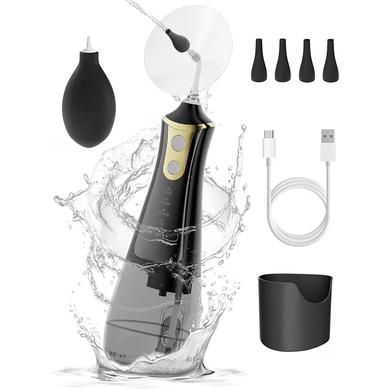 Electric Ear Wax Removal Kit, IPX7 Waterproof Ear Cleaner with 4 Modes, 300mL Large Capacity Tank & 4 Reusable Tips for Safe At-Home DIY Ear Cleaning